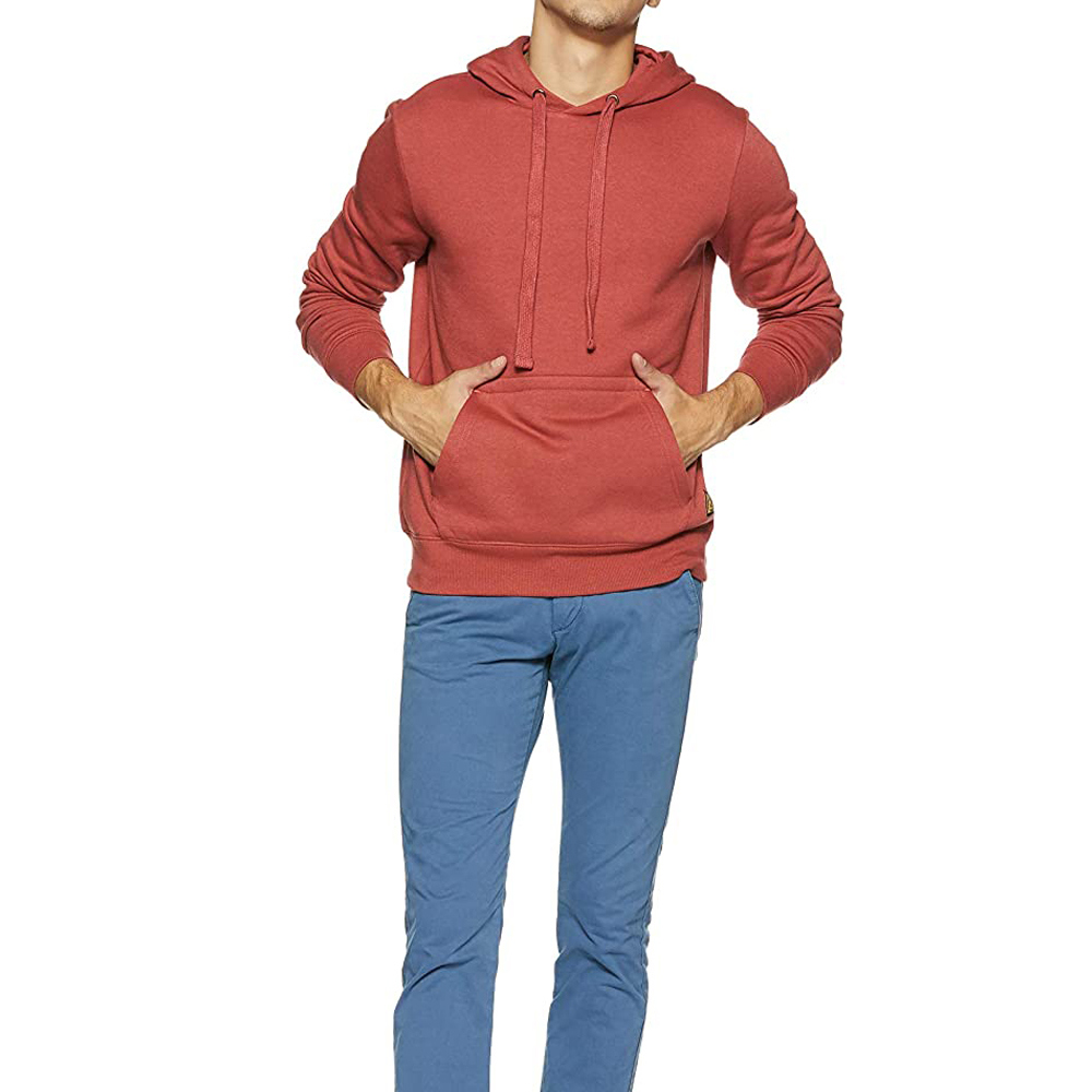 Everyday relaxed-fit hoodie in rust