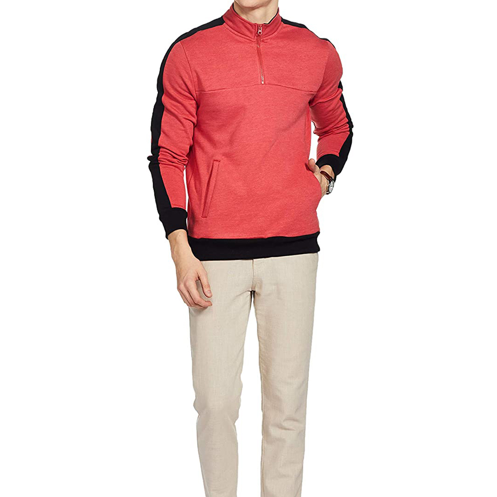 Clean-cut comfort hoodie in salmon